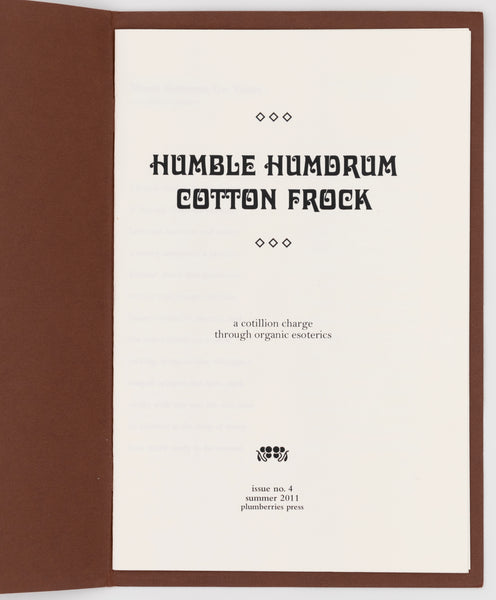 Humble Humdrum Cotton Frock #4: Summer 2011
