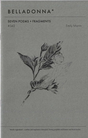 Seven Poems + Fragments (Belladonna* #343)