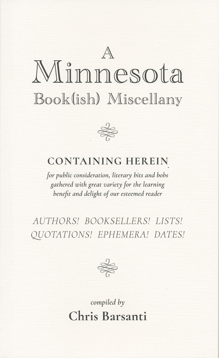 A Minnesota Book(ish) Miscellany