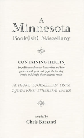 A Minnesota Book(ish) Miscellany