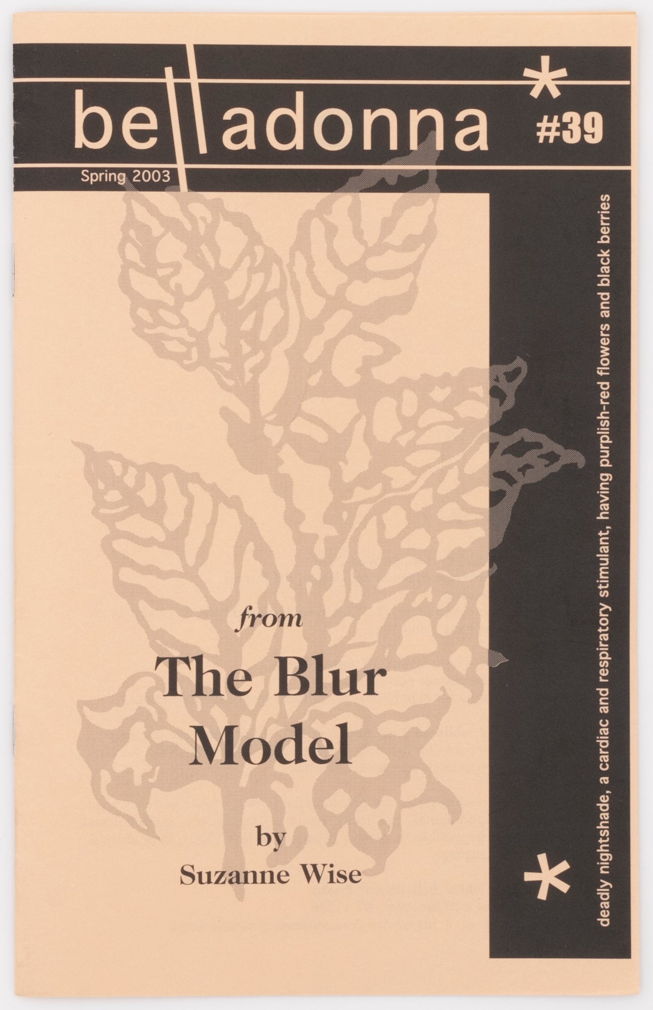 from The Blur Model (Belladonna* #39)