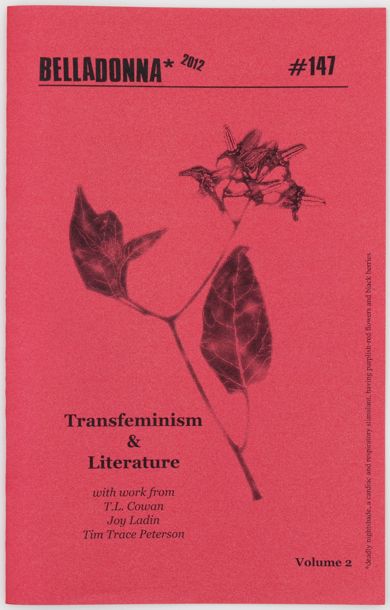 Transfeminism & Literature Vol. 2 (Belladonna* #147.2)