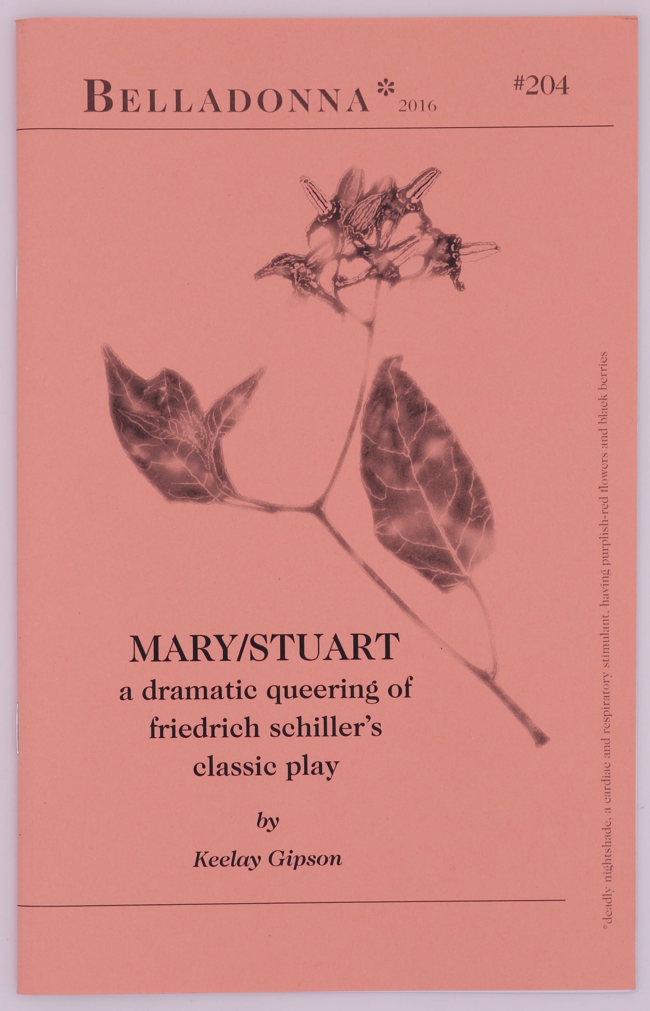 Mary/Stuart: A Dramatic Queering of Friedrich Schiller's Classic Play (Belladonna* #204)