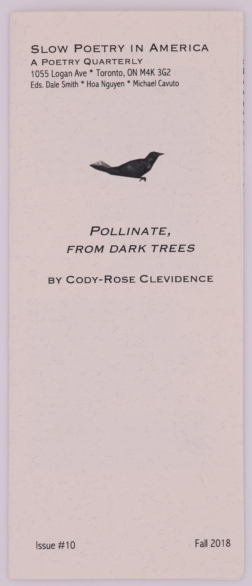 Slow Poetry in America | Issue #10: Pollinate, from Dark Trees