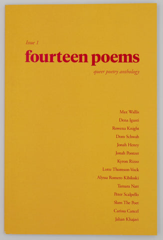 Fourteen Poems: Queer Poetry Anthology | Issue 1