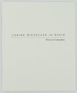 Cover of the zine titled Lorine Niedecker in Spain by Natalia Carbajosa. The text is in black on a mint green background.