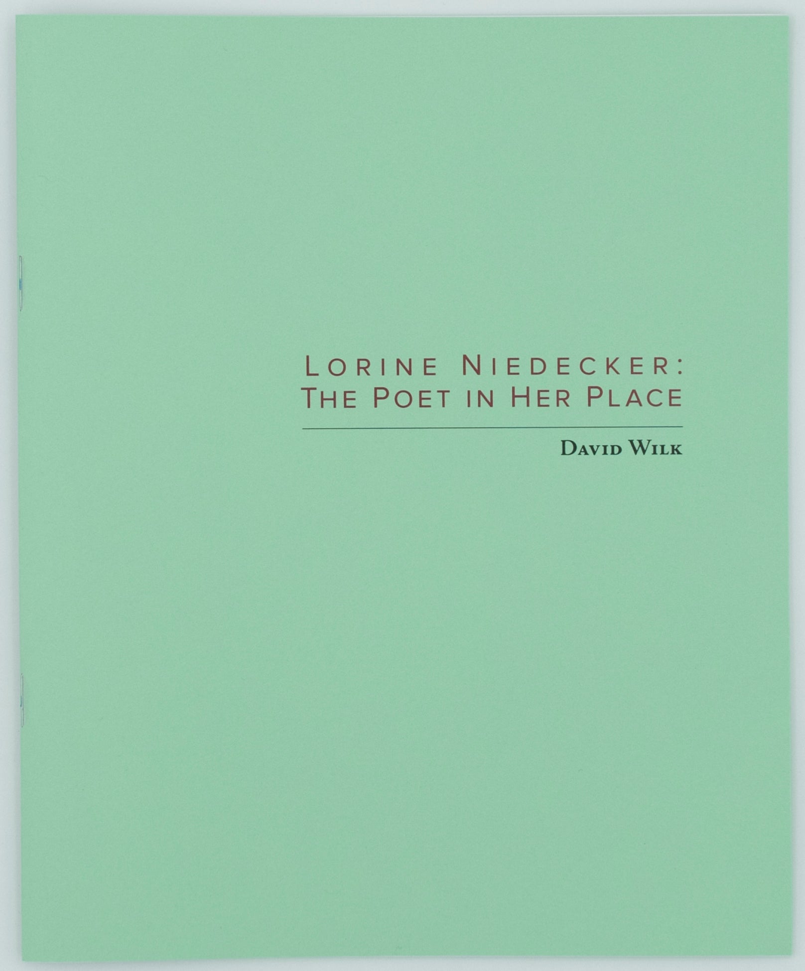 Lorine Niedecker: The Poet in Her Place
