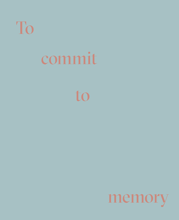 To commit to memory (Hardcover)